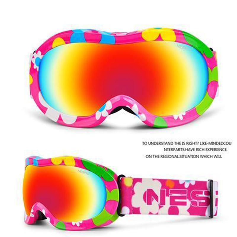 Children's Ski Goggles Men and Women Double Anti-fog Outdoor Mountaineering Snow Skiing Goggles 3-14 Years Old
