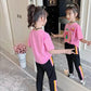 Girls Suit Spring and Autumn Korean Version Children's Dance Practice Daily Comfortable Breathable Long-sleeved Sweater Two-piece Set
