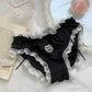 3PCS Cute Lolita Pure Desire Panties Ladies Pink Panties Female Cotton Crotch Antibacterial Japanese Girls Student Lace Briefs