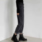 High-waisted denim wide-leg pants women's loose drooping summer new style retro straight pants