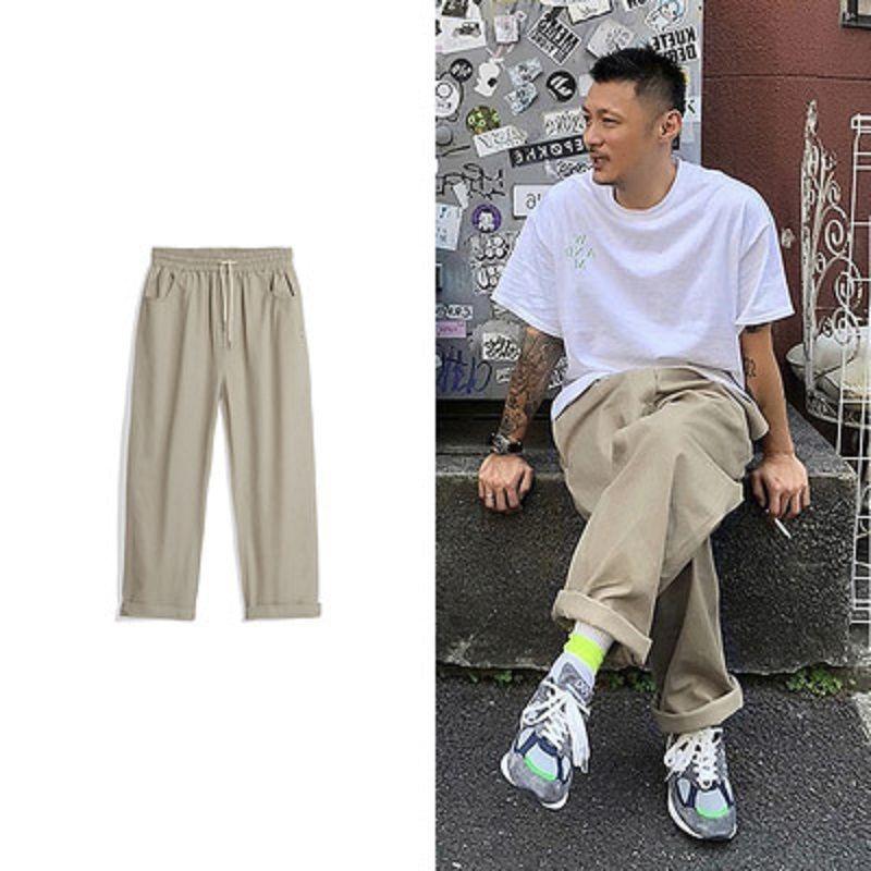 Overalls Men's Straight Loose Trend Spring and Autumn Student Trendy Casual Pants