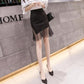 Women Sexy Tight A-line Lace High Waist Short Skirt Split Fork Zipper Club Casual Home Office