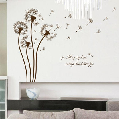Dandelion plant bedroom living room bathroom cabinet TV background decorative wall stickers