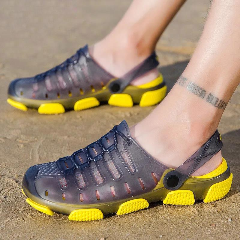 Men Sandals EVA Breathable Beach Shoes for Men Light Solid Summer Male Sandals Size 40-45 Casual Men Slippers