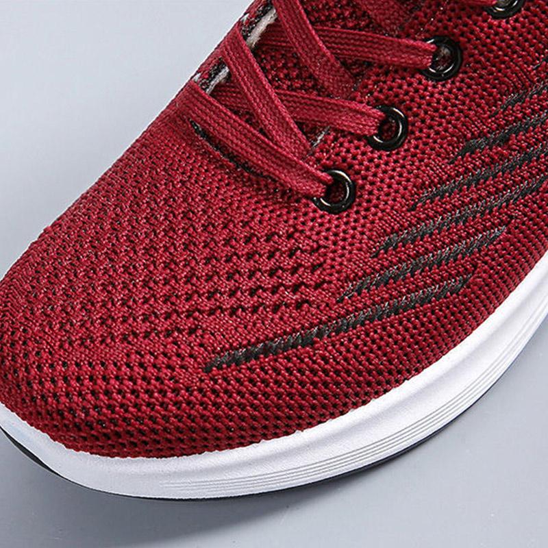 Spring and Autumn Breathable Casual Women's Shoes Comfortable Soft-soled Sports Shoes Middle-aged Flying Woven Summer Mesh Shoes