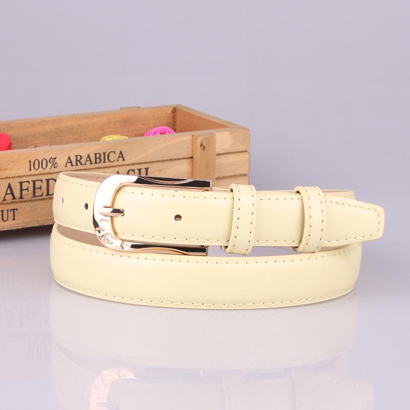 Women's Wide Belt Pu Leather Pin Buckle Decorative Casual Belt Female