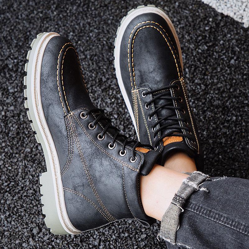 Autumn Martin Boots Men's Boots Men's Work Shoes Military Boots British High Top Shoes Men's Boots