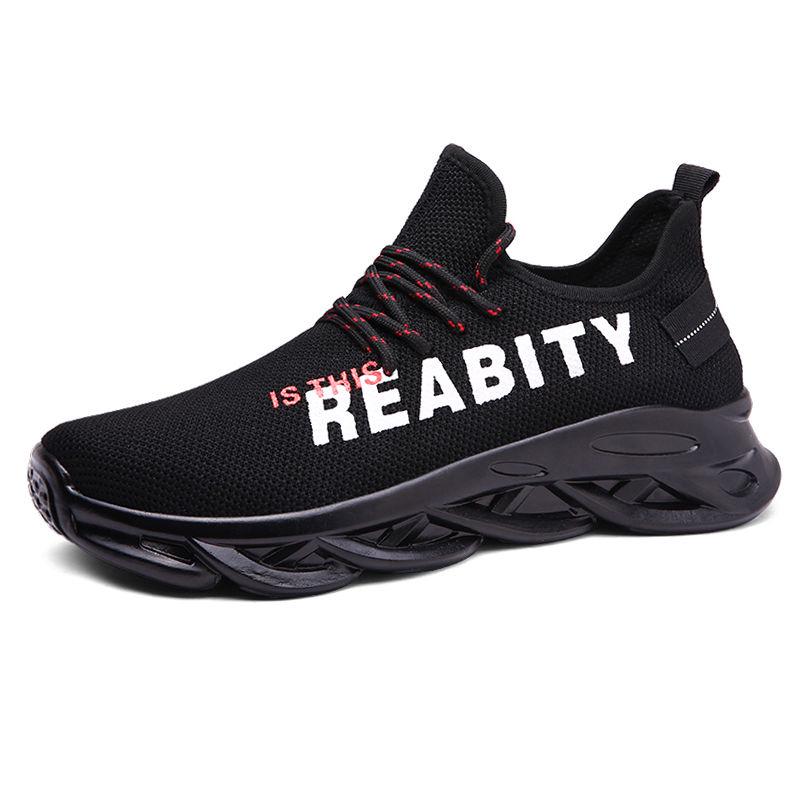 Men Running Shoes Flying Woven Sneakers Mesh Breathable Light Weight Sports Shoes Male Footwear