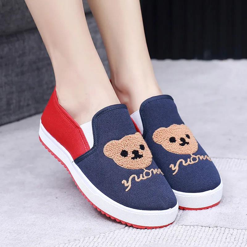 Autumn and Winter Plus Velvet Warm and Non-slip Women's Shoes Flat All-match Cotton Shoes