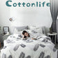 Net Celebrity Four-piece Bedding Cartoon Bed Linen Quilt Sanding Three-piece Student Bedding