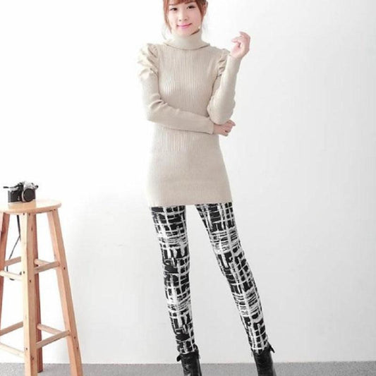 High-waist Korean Leggings Ladies Outer Wear Trousers Tight-fitting Winter Thick and Velvet Warm Winter Women's Pants
