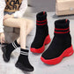 Thick-soled Ankle Boots Inner Heightening Suede Casual Snow Boot Plus Velvet Inner Martin Boots Women Soft Sole  Winter Footwear