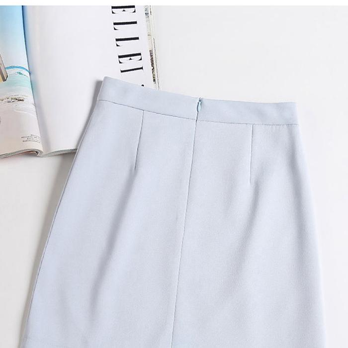 Hip Skirt  Sexy Tight A-line Women High Waist  Short Skirt Knee-length Zipper Elastic Waist Club Casual Home Office