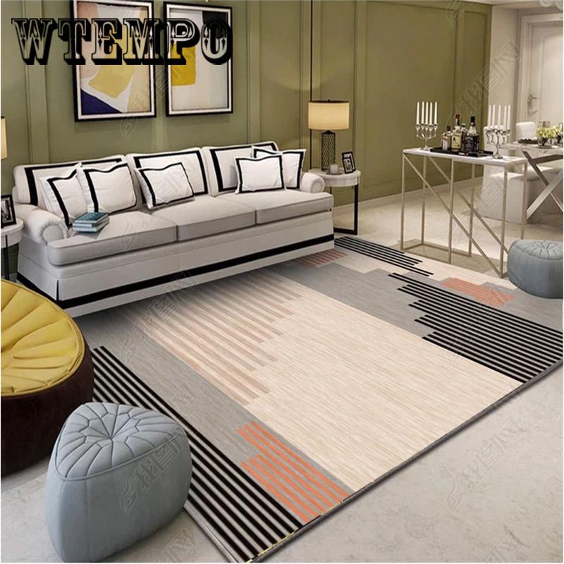 Living room carpet crystal velvet geometric tatami carpet bay window mats