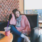 Autumn and Winter College Style Coat Solid Color Loose Top Knitted Long-sleeved Female Student Bottoming Shirt