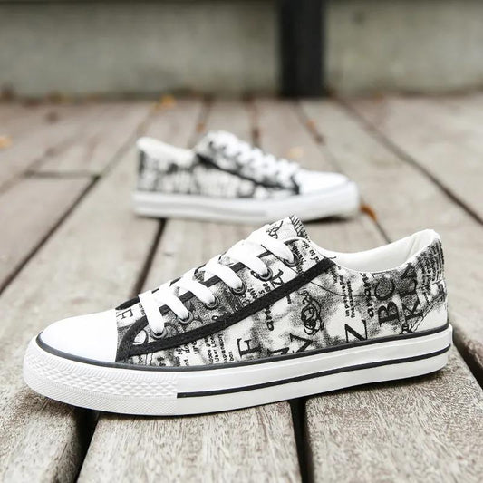 Student Men's Canvas Casual Breathable Sports Shoes Versatile Men's Breathable Canvas Shoes