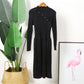 Pofulove Beaded Knitted Dress Mink-like Women's Mid-length Wild Fashion Slim Bottoming Shirt Women
