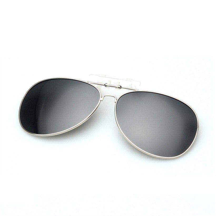 Polarized Clip on Sunglasses Men Women Pilot Sun Glasses Clip Myopia Night Driving Male Eyeglasses B