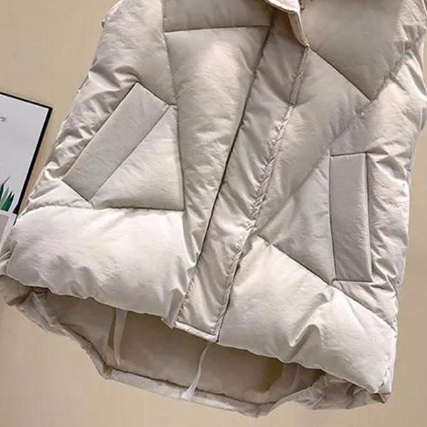 Autumn Winter Fashion Cotton Coat All-match Loose Casual Slim-fitting Sleeveless Stand-up Collar Bread Clothes Mid-length Women's Waistcoat Outwear