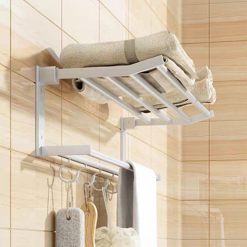 Bathroom Towel Rack Bath Towel Rack Perforation-free Storage Shelf Kitchen Organizer Bathroom Toiletries Storage Rack