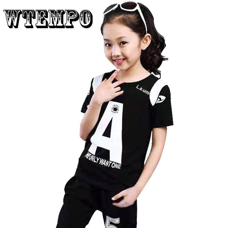 Summer Baby Boys Girls Clothes Sets Short Sleeve Letter Print T-shirt Tops+Shorts Outfits