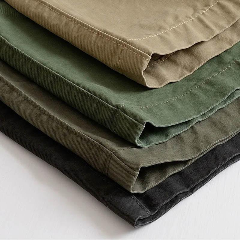 Summer Casual Shorts Men's Texture Slim Fit Trend Five-point Pants Men's All-match Straight Workwear Five-point Pants