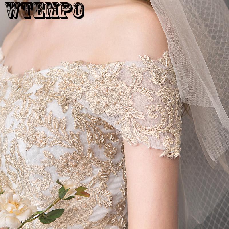Luxury Lace Embroidery Wedding Dresses Long Train Sweetheart Elegant Plus size Vestido De Noiva