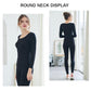 Round Neck Warm Suit Women's Thin Autumn Clothes Long-sleeved Long-sleeved Underwear