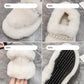 Hairy Pearl Casual Flat Shoes Shoes Women's Outer Wear Warm Soft Cotton Shoes Casual Peas Shoes Plus Velvet Platform Moccasin Shoes