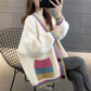 Knitted Cardigan Sweater Fashion Simple Loose Jacket Autumn and Winter Mid-length Women's Top