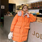 Winter Women's Down Padded Jacket Korean Style Stand-up Collar Hooded Padded Jacket Thickened Warm Mid-length Padded Jacket