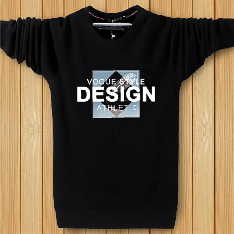 Men's Sweatshirts Thick Youth Warm Pullover Sweater Cotton Plus Velvet Plus Fat O-neck Loose Sweater