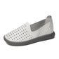 Women's Soft-soled Hole Shoes Hollow Breathable Flat-soled Shoes One-footed Lazy Peas Women's Loafers Comfortable and Breathable