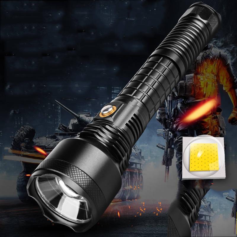 Multifunctional LED Flashlight USB Rechargeable Battery Powerful T6 Torch Light Work Light