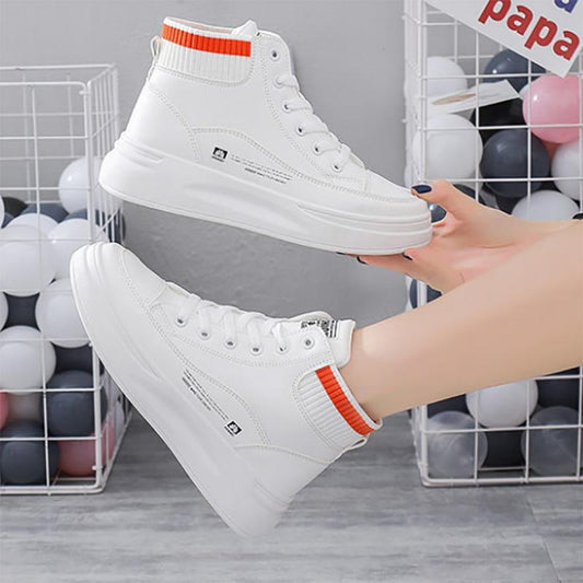 Fashion Non-slip High-top Shoes Outdoor All-match Spring and Summer Shoes Ladies Trendy Casual Work Shoes