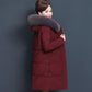 Mother's Western Style Winter Coat Middle-aged and Elderly Women's Middle-aged Long Large Fur Collar Noble Thick Down Padded Jacket