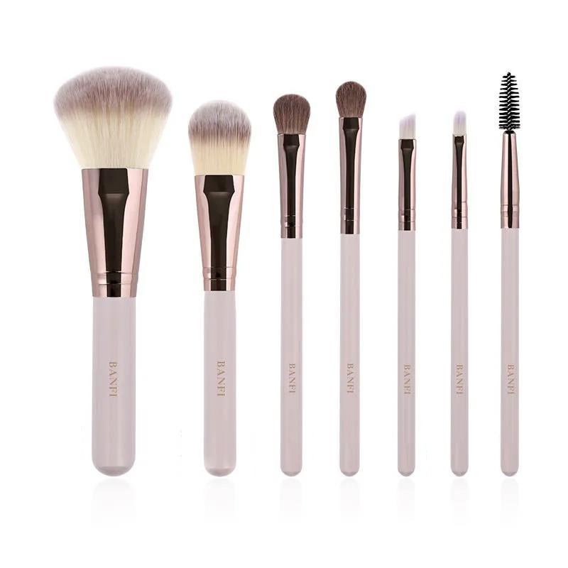 7pcs Makeup Brush Set Eye Shadow Brush Beginner Animal Hair Makeup Beauty Full Set of Tools