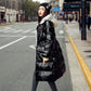 Winter Down Jacket Shiny Korean Version of White Duck Down Thick Loose Mid-length Waist Slimming Hooded Fashion Jacket