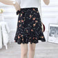Bohemian Print Summer Skirts Womens Ruffle Floral Short Skirt High Waist Chiffon Beach Mini Skirt