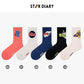 5 Pairs of Socks Men's Trend Printing Stockings Winter Boys Sports Hip-hop Cotton Socks Basketball Socks