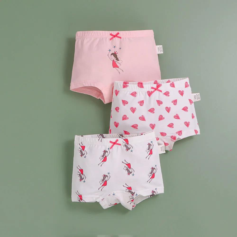3 Pcs/Lot Cotton Girls Briefs Children's Underwear Triangle Panties Kids Underpants 2-14Years