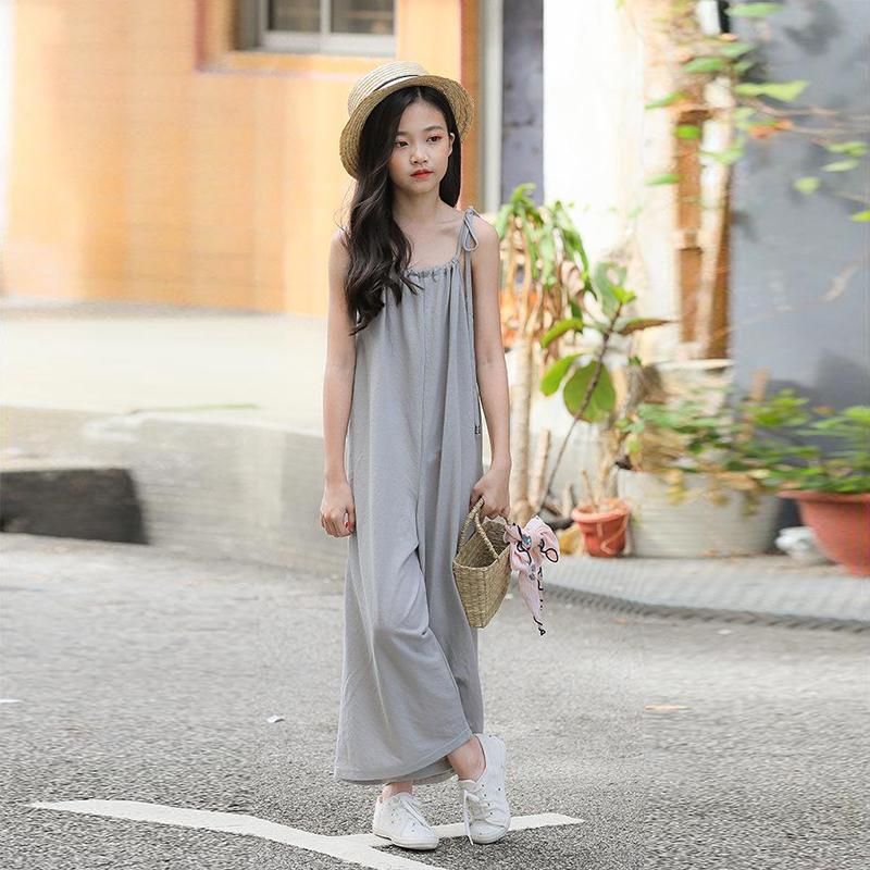 Girls' Bib Summer Children's Sling Jumpsuit Korean Version of Summer Girls Loose Pants