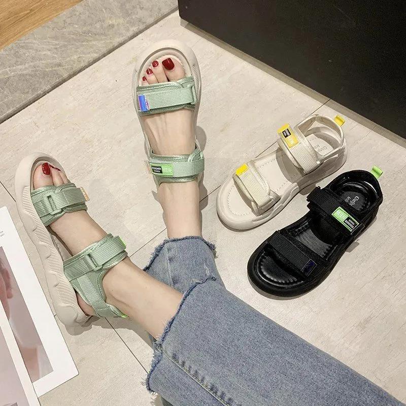 Sandals Women's Summer All-match Soft-soled Fashion Casual Beach Shoes Flat Platform Non-slip Women's Shoes