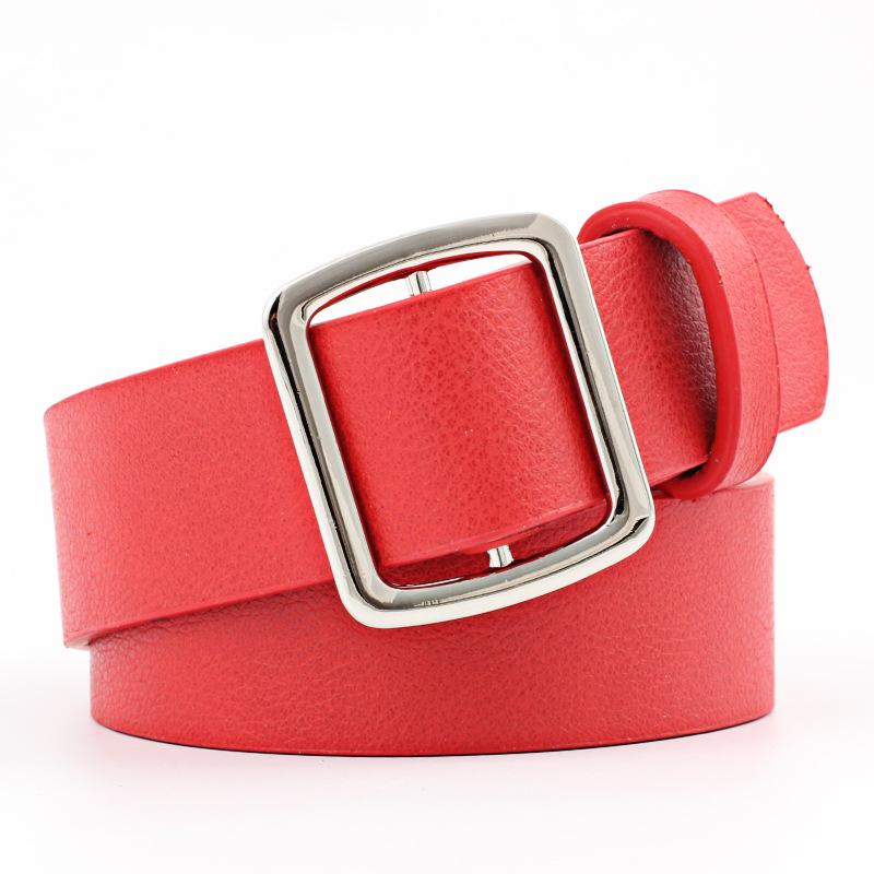 Belts Women Thin Faux Leather Belt Cummerbunds Pin Buckle Casual Waistband Strap