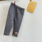Autumn and Winter Clothes New Korean Version Foreign Style Plush Korean Version Girls' Leggings Baby Pants All-in-one Pants