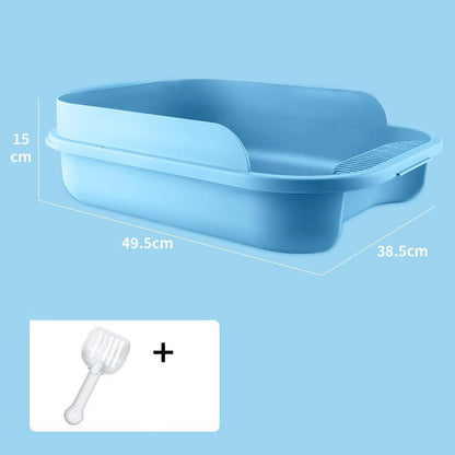Cat Litter Box Splash-proof Semi-enclosed Large Cat Toilet Deodorant Cat Poop Box Small Kitten Litter Box Kitty Supplies