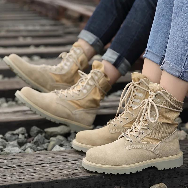 Leather Men's Shoes Martin Boots Matte Plus Velvet Desert Boots Winter Snow Boots