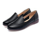 Solid Color Soft Leather Shoes Women's Scoop Shoes Flat Comfortable All-match Long Standing Not Tired Work Shoes Ladies Casual Leather Shoes