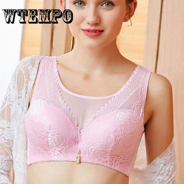 Without Rims Large Size Thin Section Sexy Gathered BraTo Receive The Vice Milk Vest Underwear Female