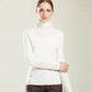 Autumn and Winter Knitted Hollow Wool Sweater Pile Pile Collar Bottoming Shirt Turtleneck Pullover  Blouse Women